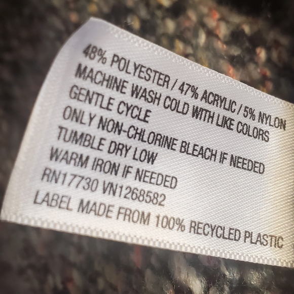 Knox Rose 3/4 Dolman Sleeve Chunky Knit Shawl Collar Open Cardigan Sweater XS - Picture 6 of 6